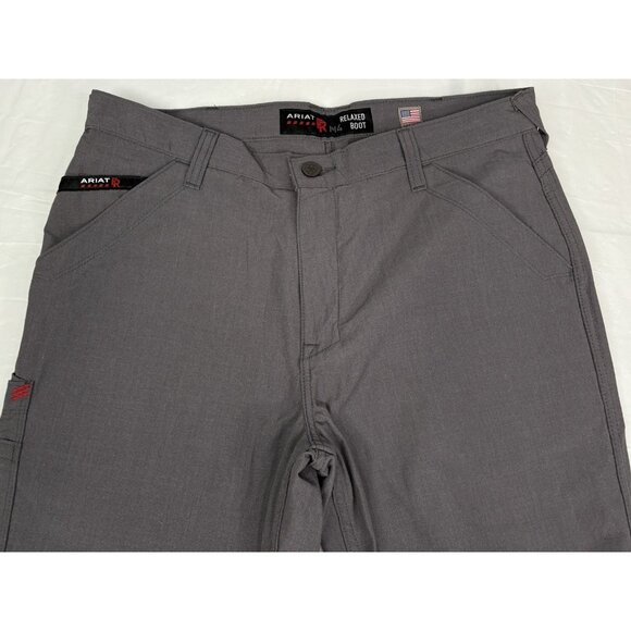 Ariat FR M4 Relaxed Duralight Ripstop Bootcut Pant Gray Men’s 34x34 10026002 - Picture 2 of 12